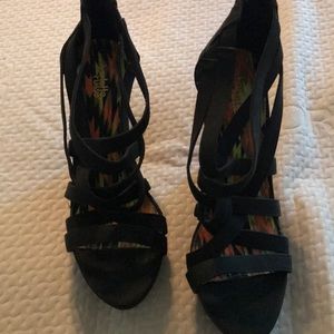 Charlotte Russe strappy wedge sandals